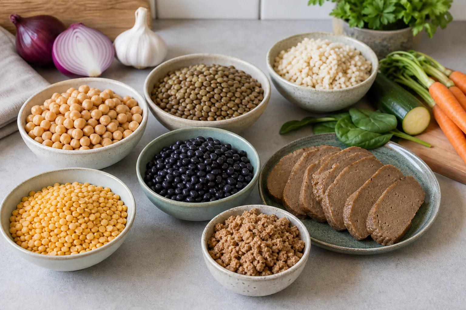 Bönor, linser, kikärtor och ärtprotein som växtbaserade alternativ till soja